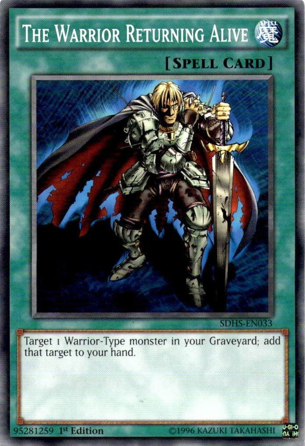 Yugioh The Warrior Returning Alive SDHS-EN033 Common 1st Edition LP/NM
