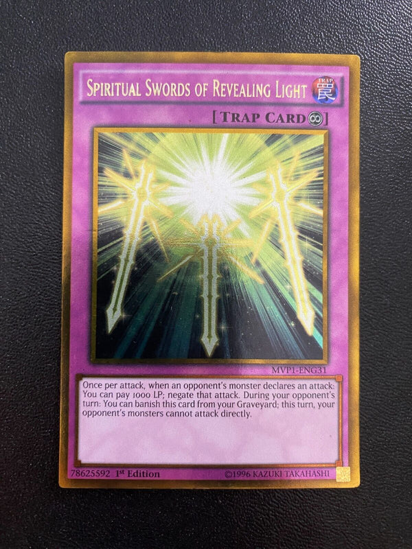 Yugioh Spiritual Swords of Revealing Light MVP1-ENG31 Gold Rare 1st Edition MP