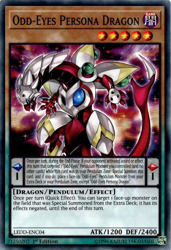 Yugioh Odd-Eyes Persona Dragon LEDD-ENC04 Common 1st Edition NM