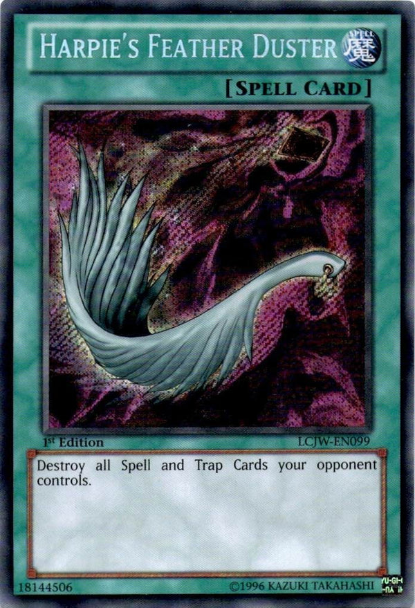 Yugioh Harpie's Feather Duster LCJW-EN099 Secret Rare 1st Edition NM