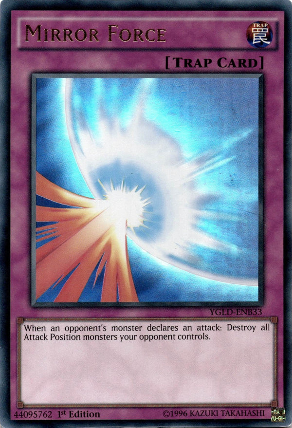 Yugioh Mirror Force YGLD-ENB33 Ultra Rare 1st Edition DAMAGED/HP