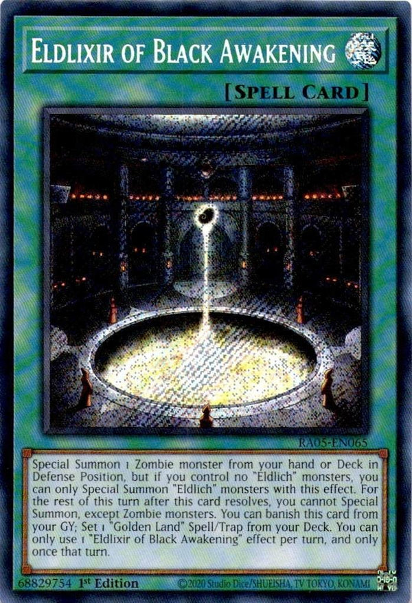 Yugioh Eldlixir of Black Awakening RA05-EN065 NA Print Secret Rare 1st Ed NM