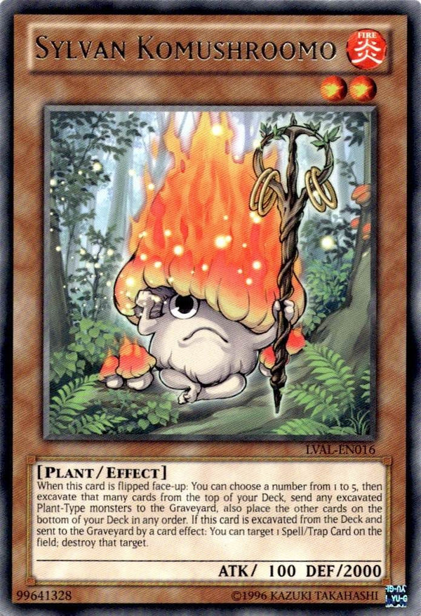 Yugioh Sylvan Komushroomo LVAL-EN016 Rare Unlimited Edition NM