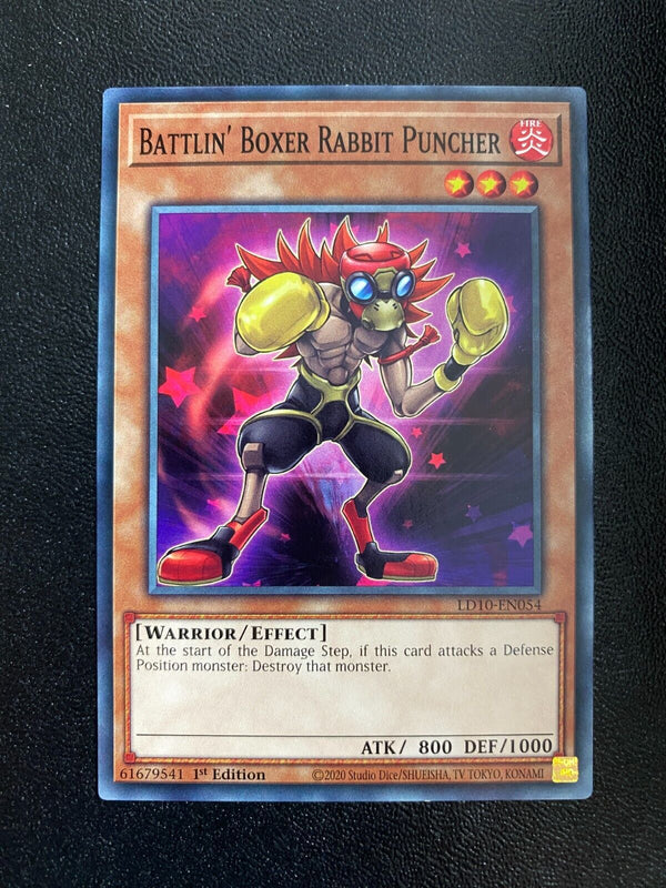 Yugioh Battlin' Boxer Rabbit Puncher LD10-EN054 Common 1st Edition NM