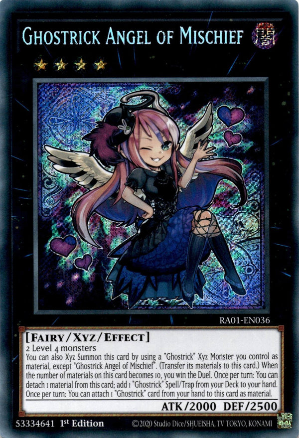Yugioh Ghostrick Angel of Mischief RA01-EN036 Secret Rare 1st Edition NM
