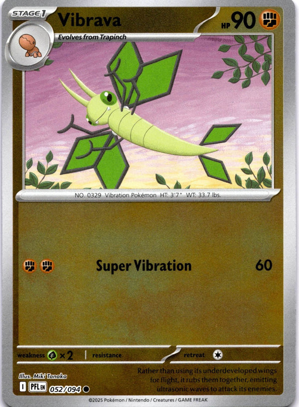 Pokemon Vibrava 052/094 Phantasmal Flames Reverse Holo NM