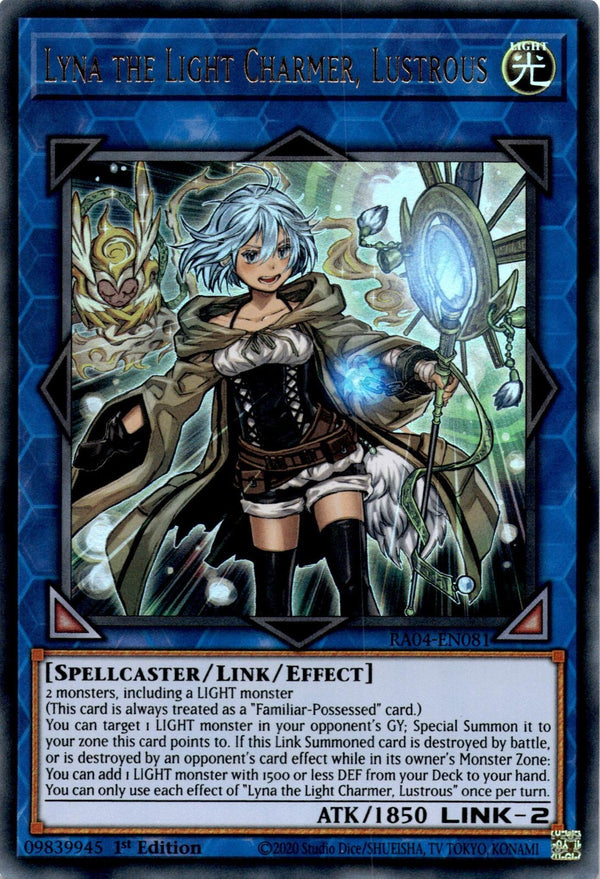 Yugioh Lyna the Light Charmer, Lustrous RA04-EN081 Ultra Rare 1st Edition NM