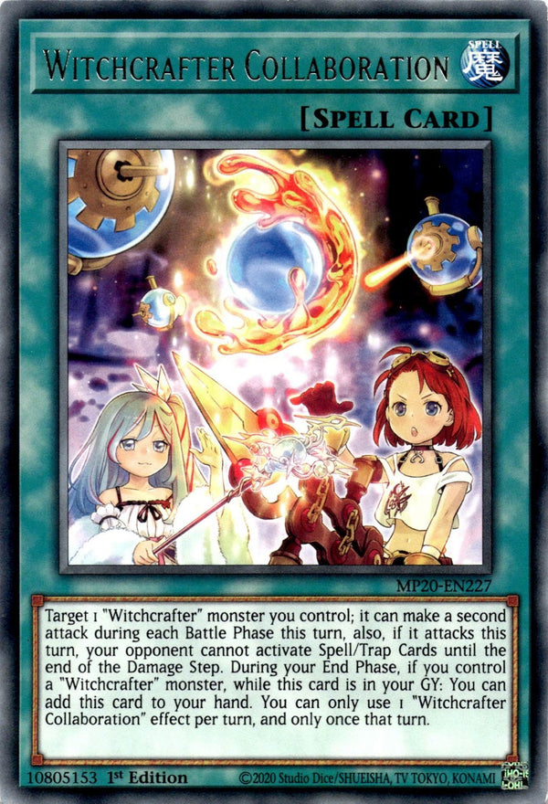 Yugioh Witchcrafter Collaboration MP20-EN227 Rare 1st Edition VLP/NM