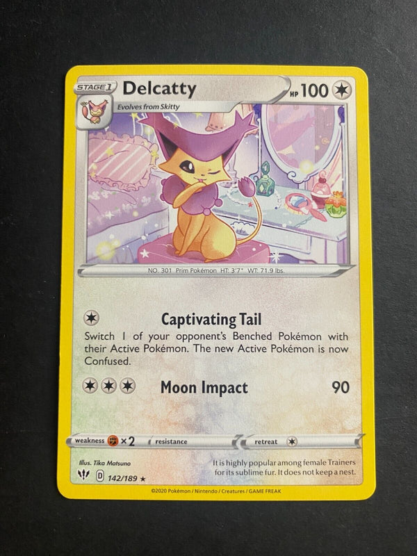 Pokemon Delcatty 142/189 Darkness Ablaze Rare Non Holo VLP/NM