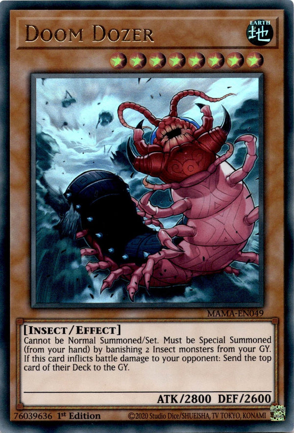 Yugioh Doom Dozer MAMA-EN049 Ultra Rare 1st Edition NM