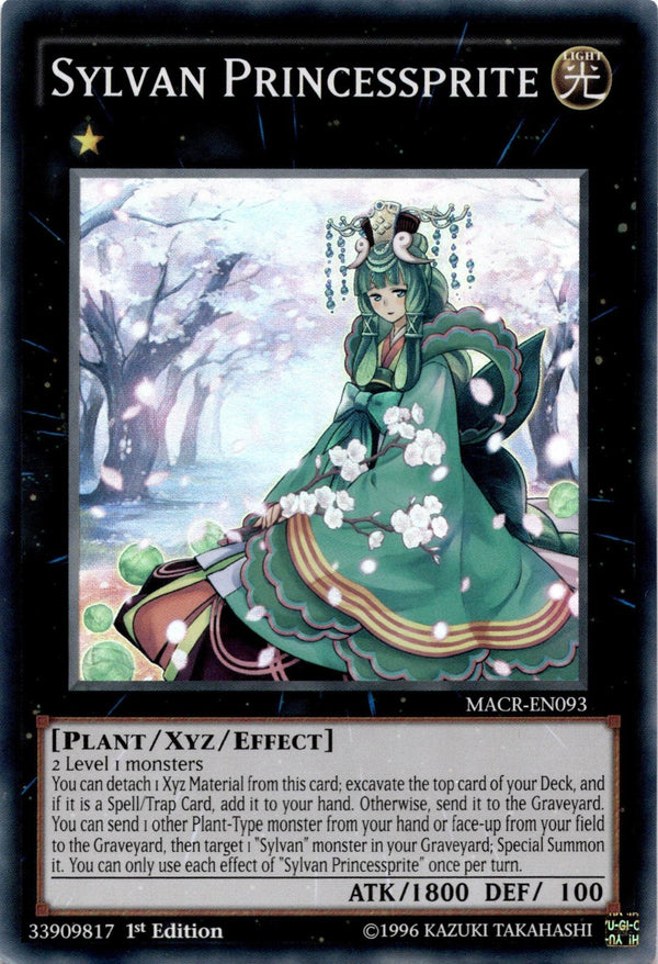 Yugioh Sylvan Princessprite MACR-EN093 Super Rare 1st Edition VLP/NM