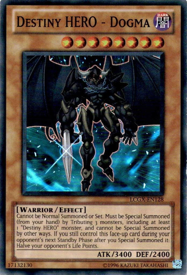 Yugioh Destiny HERO - Dogma LCGX-EN128 Super Rare Unlimited Edition VLP/NM
