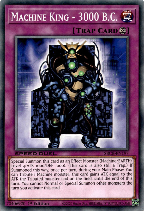 Yugioh Machine King - 3000 B.C. SBCB-EN197 Speed Duel Common 1st Edition NM