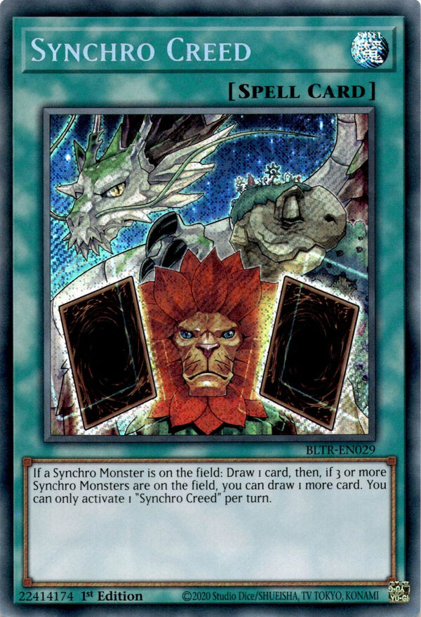 Yugioh Synchro Creed BLTR-EN029 Secret Rare 1st Edition NM