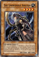 Yugioh The Unfriendly Amazon LON-031 Common Unlimited Edition DAMAGED