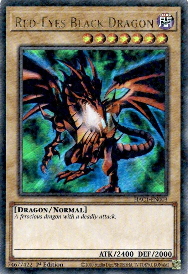 Yugioh Red-Eyes Black Dragon HAC1-EN003 Duel Terminal Rare 1st Edition NM