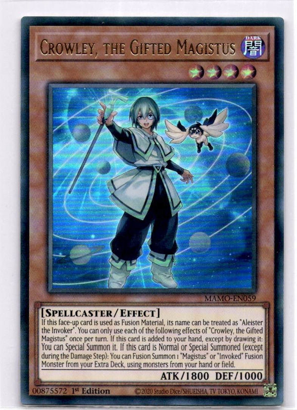Yugioh Crowley, the Gifted Magistus MAMO-EN059 Ultra Rare 1st Edition NM