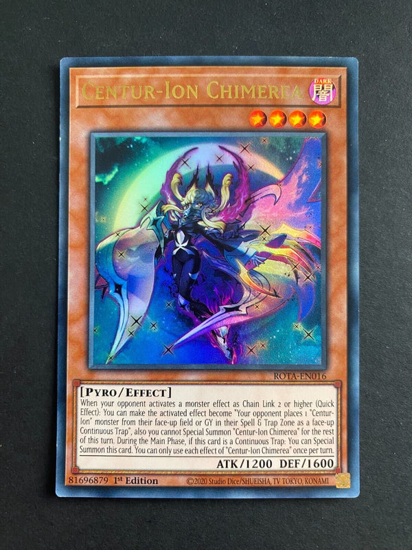 Yugioh Centur-Ion Chimerea ROTA-EN016 Ultra Rare 1st Edition VLP/NM