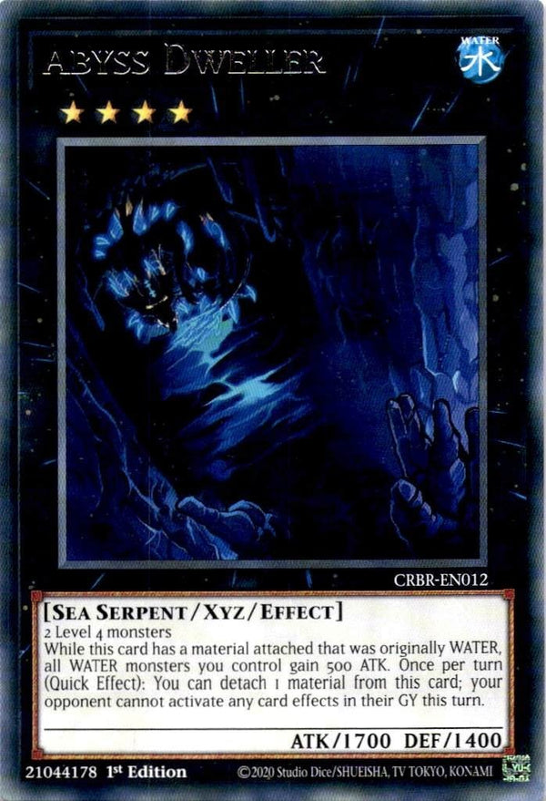 Yugioh Abyss Dweller CRBR-EN012 Rare 1st Edition NM