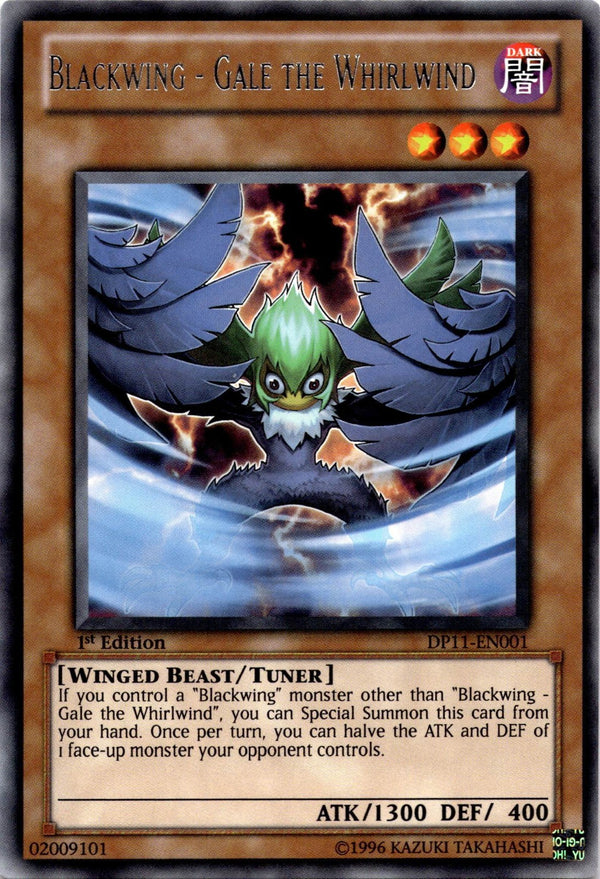Yugioh Blackwing - Gale the Whirlwind DP11-EN001 Rare 1st Edition NM
