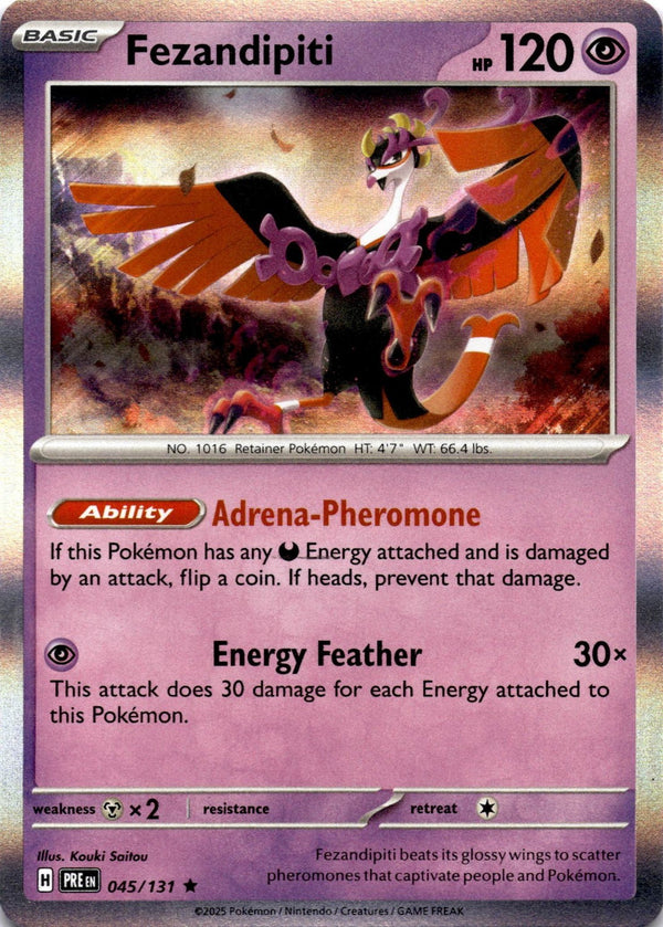 Pokemon Fezandipiti 045/131 Prismatic Evolutions Holo NM