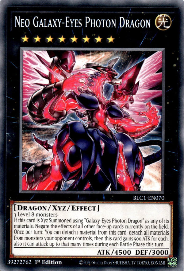 Yugioh Neo Galaxy-Eyes Photon Dragon BLC1-EN070 Common 1st Edition NM