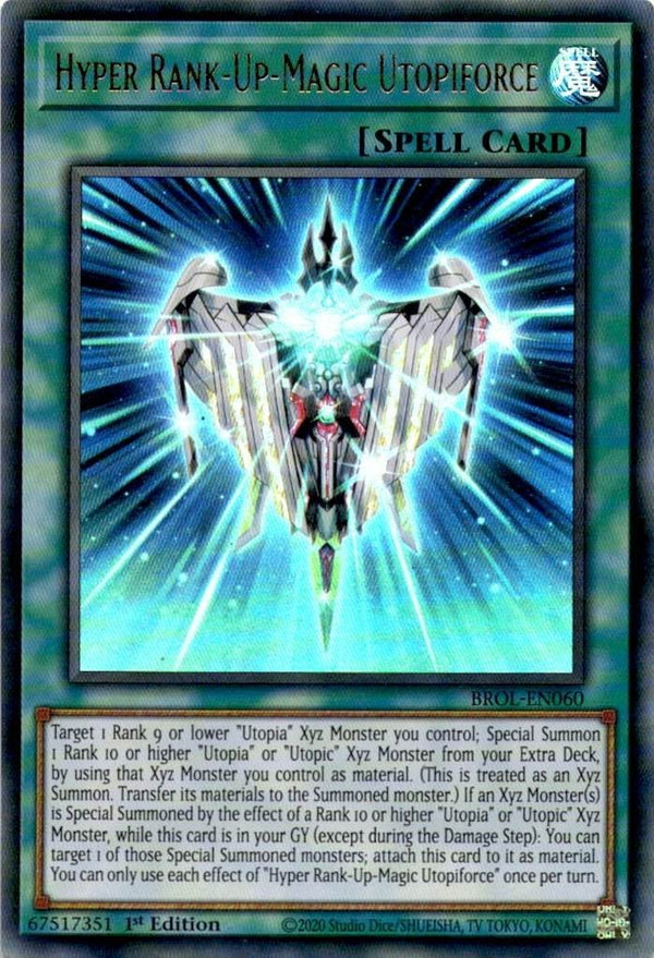 Yugioh Hyper Rank-Up-Magic Utopiforce BROL-EN060 Ultra Rare 1st Edition NM