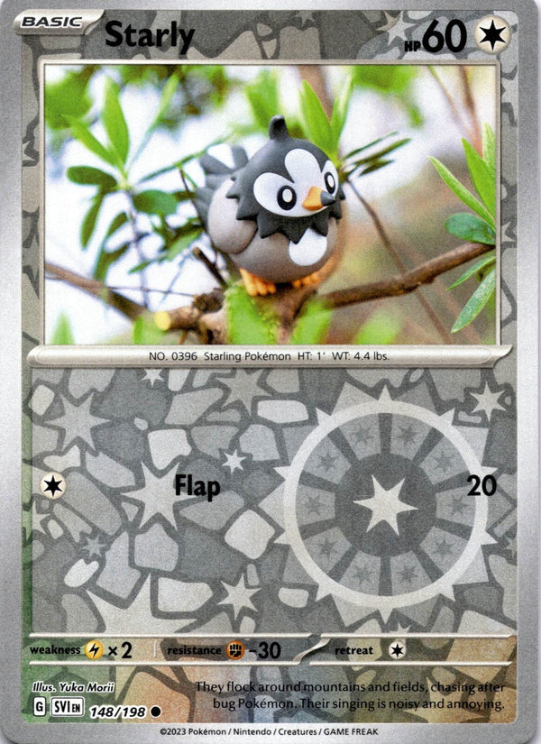 Pokemon Starly 148/198 Scarlet Violet Base Reverse Holo NM