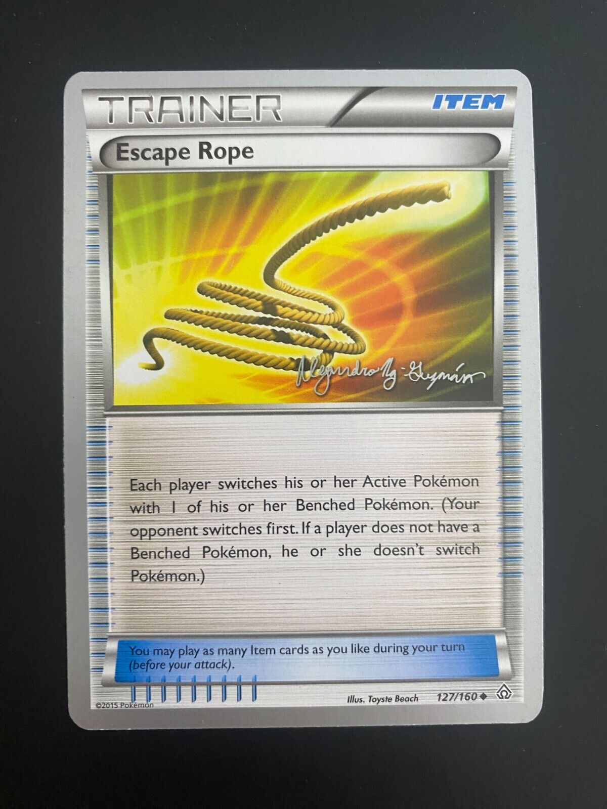 Pokemon Escape Rope 127/160 2015 World Championships Ancient Origins VLP