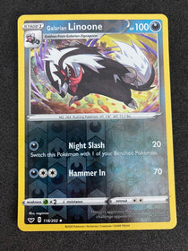 Pokemon Galarian Linoone 118/202 Sword Shield Reverse Holo NM-MINT