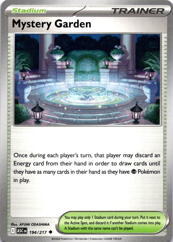 Pokemon Mystery Garden 194/217 Ascended Heroes Non Holo NM
