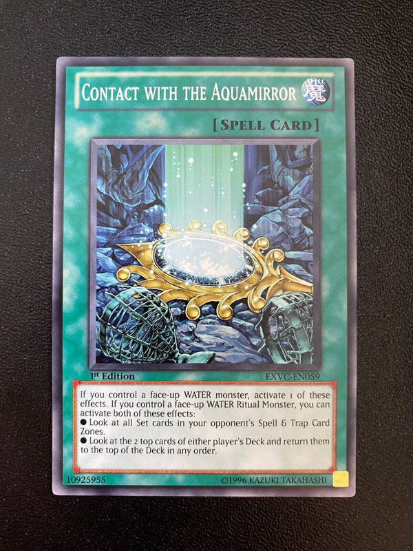 Yugioh Contact with the Aquamirror EXVC-EN059 Common 1st Edition LP/VLP