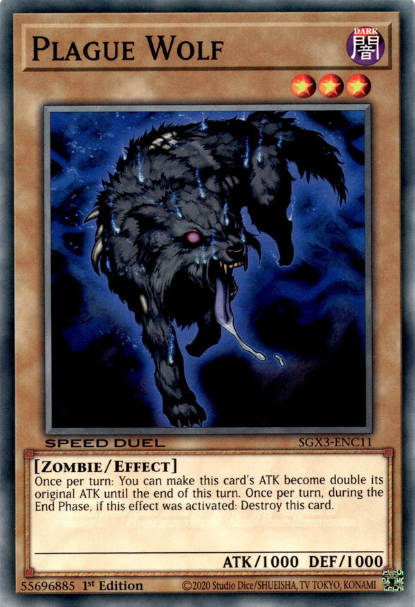 Yugioh Plague Wolf SGX3-ENC11 Speed Duel Common 1st Edition NM