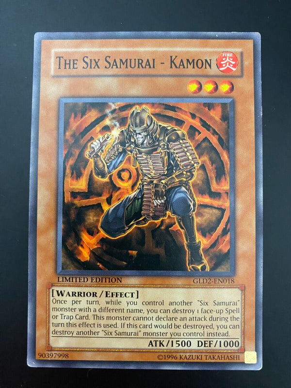 Yugioh The Six Samurai - Kamon GLD2-EN018 Common Limited Edition MP