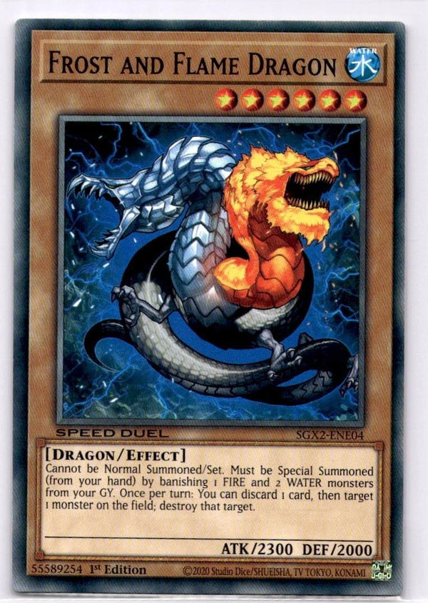 Yugioh Frost and Flame Dragon SGX2-ENE04 Common 1st Edition NM