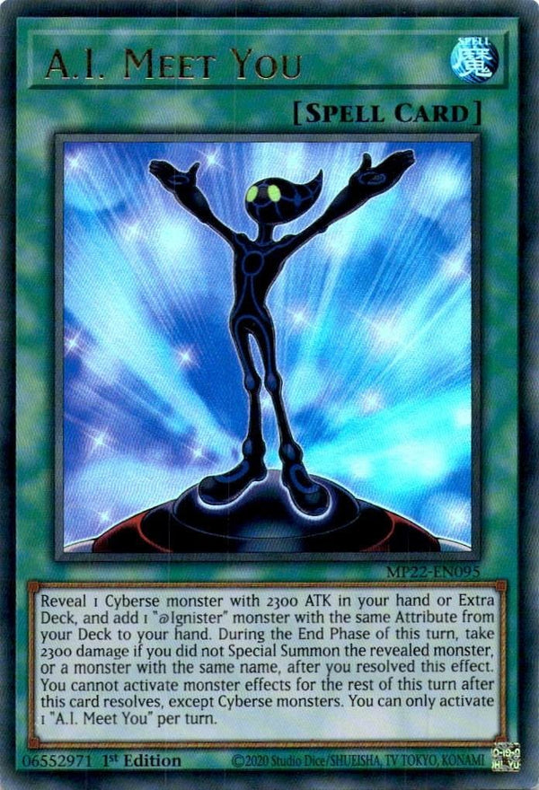 Yugioh A.I. Meet You MP22-EN095 Ultra Rare 1st Edition NM