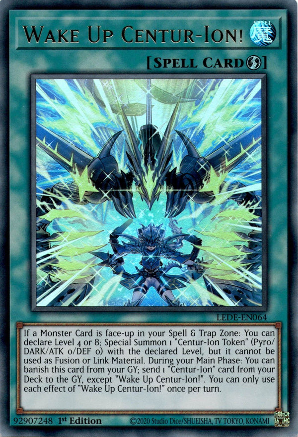 Yugioh Wake Up Centur-Ion! LEDE-EN064 Ultra Rare 1st Edition NM