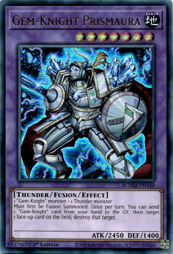 Yugioh Gem-Knight Prismaura BLMM-EN140 Ultra Rare 1st Edition NM
