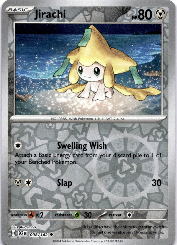 Pokemon Jirachi 098/142 Stellar Crown Reverse Holo NM