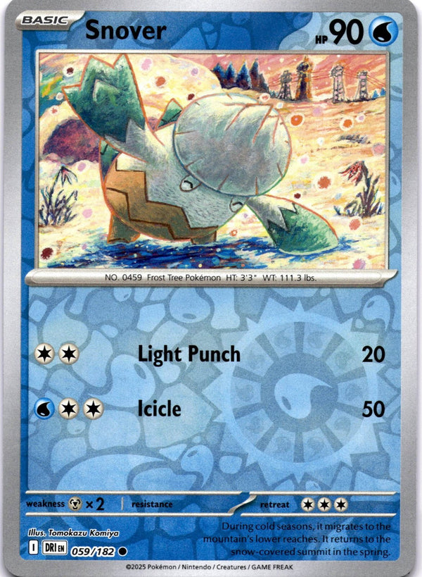 Pokemon Snover 059/182 Destined Rivals Reverse Holo NM