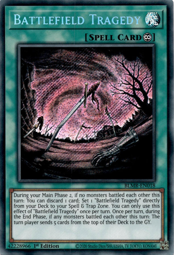 Yugioh Battlefield Tragedy BLMR-EN018 Secret Rare 1st Edition VLP/NM
