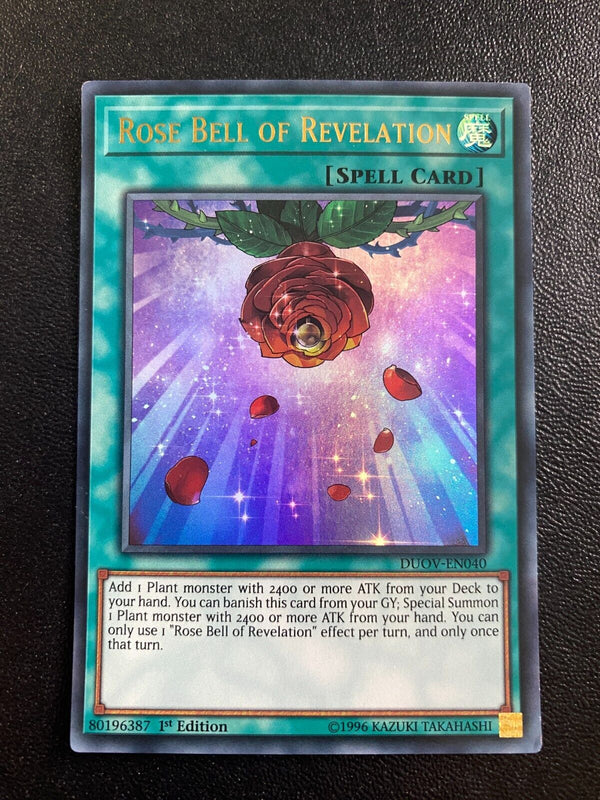 Yugioh Rose Bell of Revelation DUOV-EN040 Ultra Rare 1st Edition LP