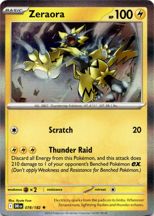 Pokemon Zeraora 078/182 Destined Rivals Holo NM
