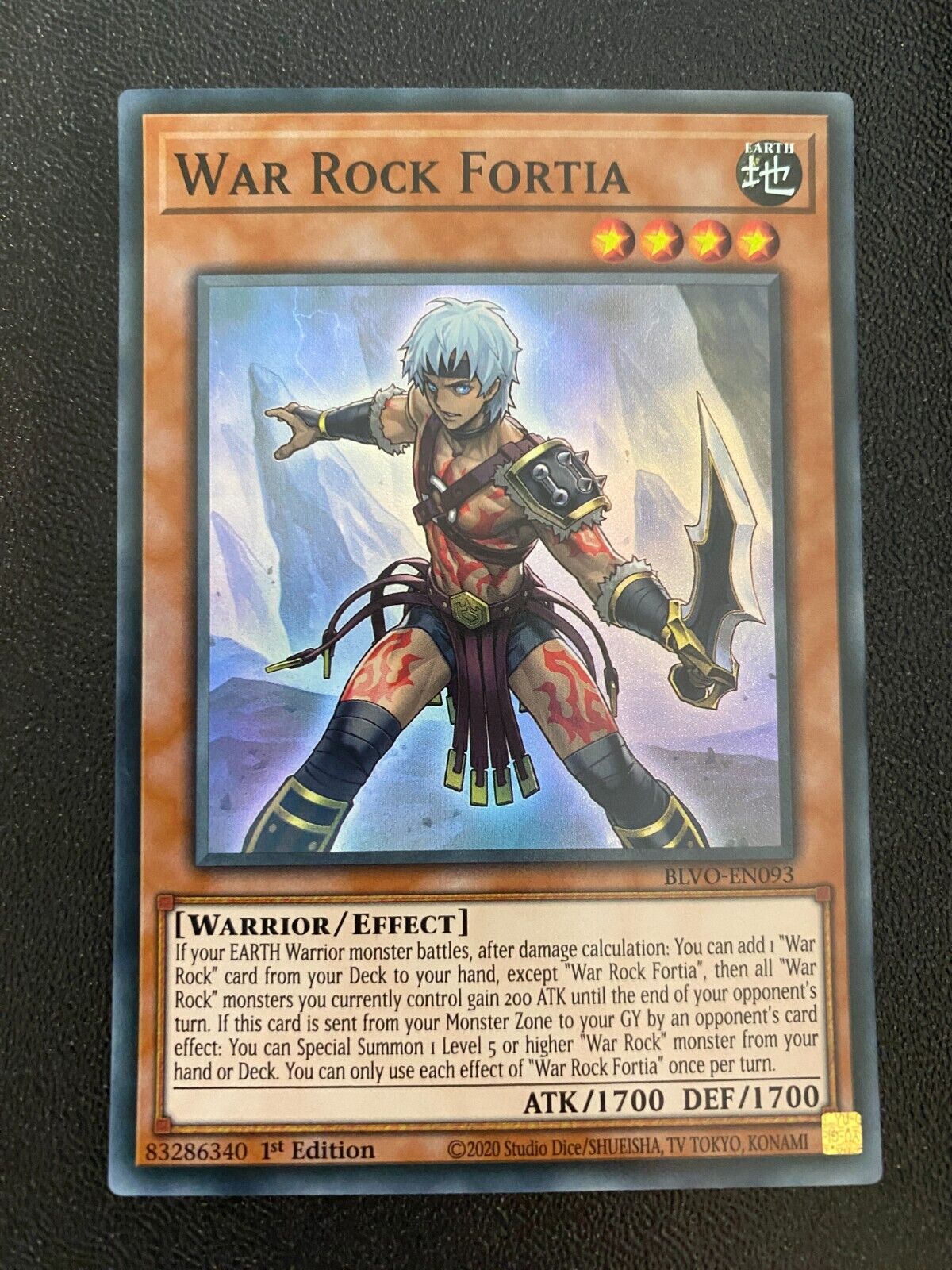 Yugioh War Rock Fortia BLVO-EN093 Super Rare 1st Edition NM/MINT