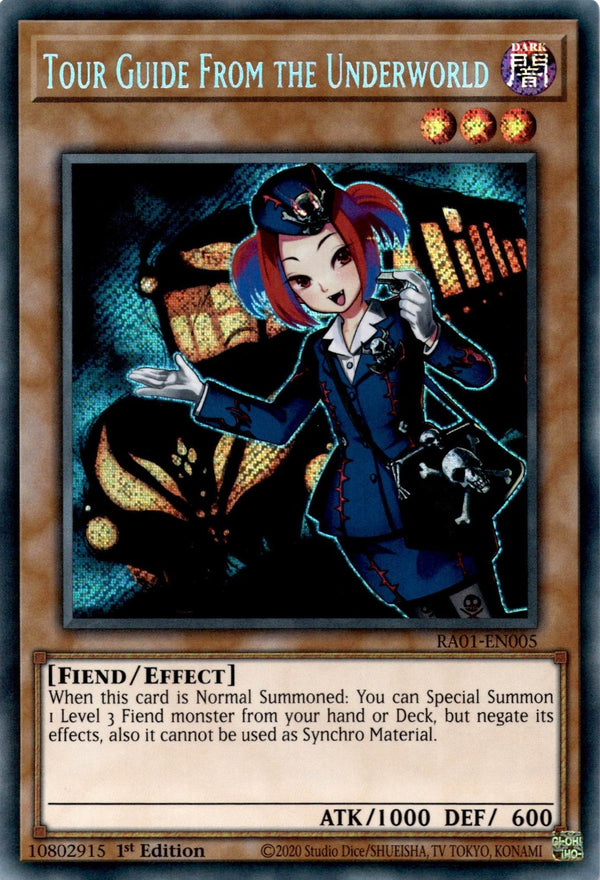 Yugioh Tour Guide From the Underworld RA01-EN005 Secret Rare 1st Edition NM