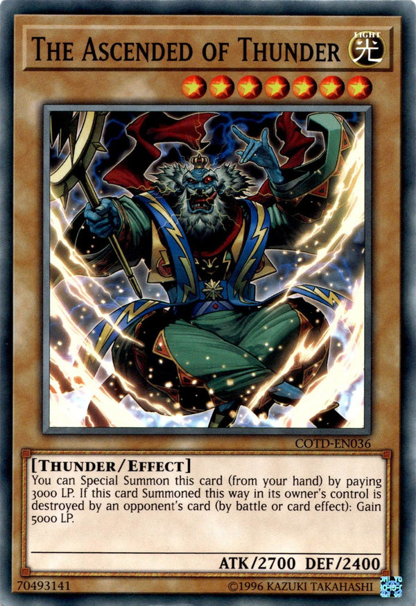 Yugioh The Ascended of Thunder COTD-EN036 Common 1st Edition NM