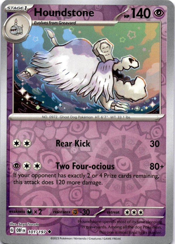 Pokemon Houndstone 101/197 Paldea Evolved Reverse Holo LP/NM