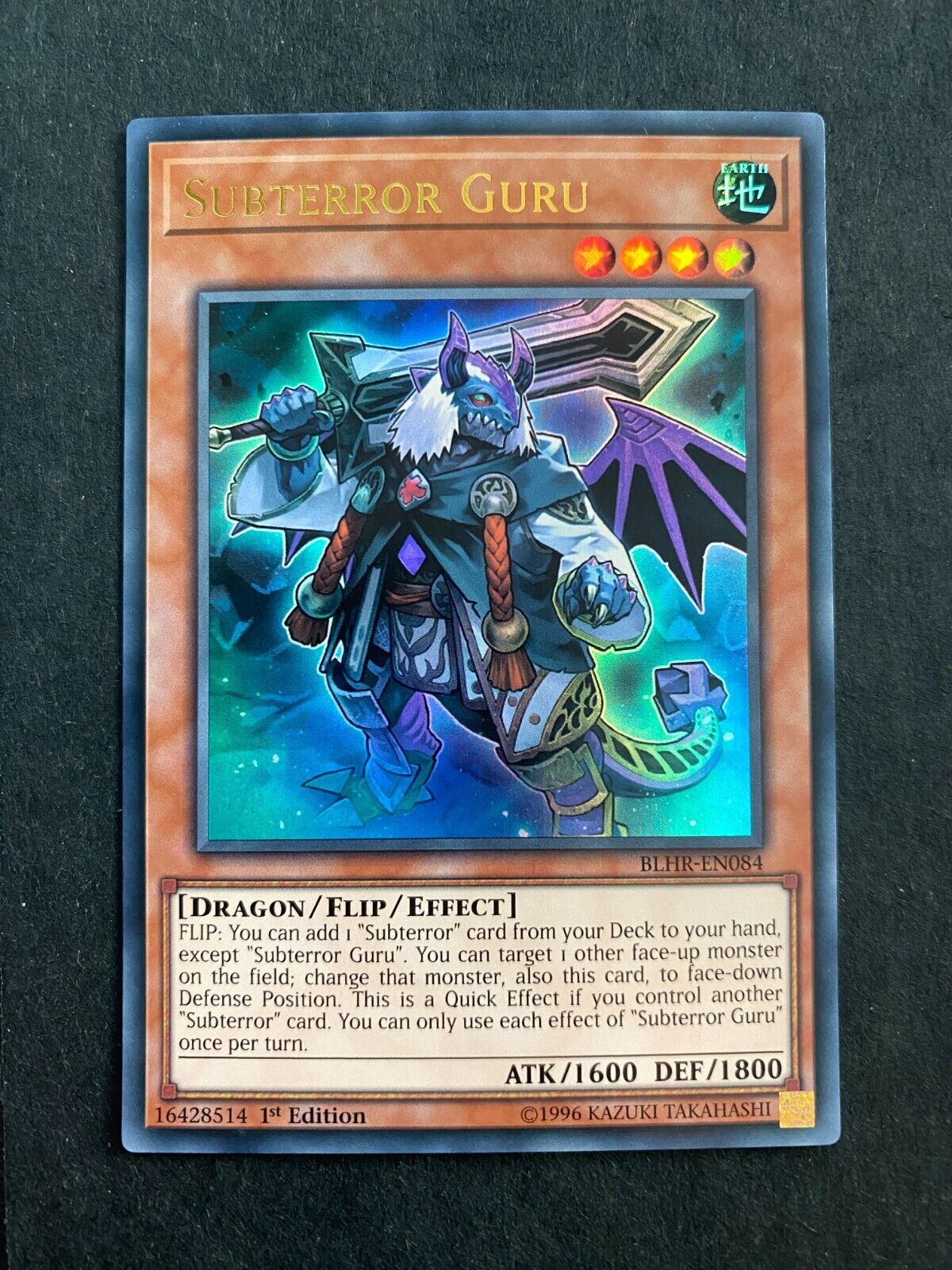 Yugioh Subterror Guru BLHR-EN084 Ultra Rare 1st Edition NM