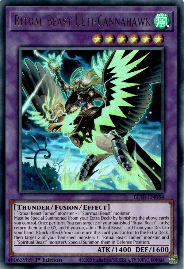 Yugioh Ritual Beast Ulti-Cannahawk BLTR-EN084 Ultra Rare 1st Edition NM