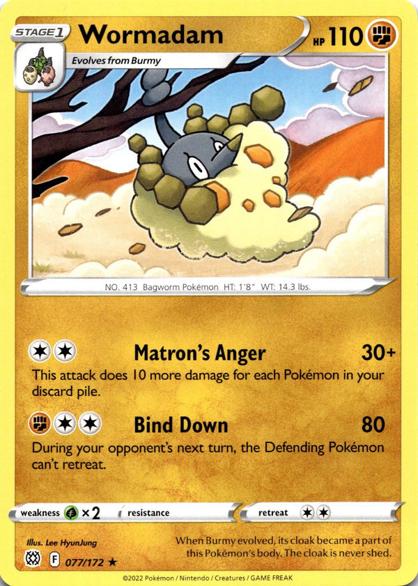 Pokemon Wormadam 077/172 Brilliant Stars Non Holo NM